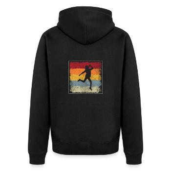 Chanteur Rétro - Veste à capuche bio Premium Unisexe - noir - Dos - Nico (187cm)