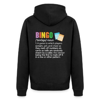 Bingo Player Bingo Caller Bing Lover Casino - Unisex Premium Organic Zip Hoodie - black - Back - Nico (187cm)