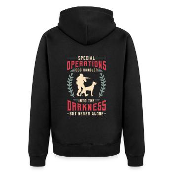 Chien policier des opérations spéciales malinois belges - Veste à capuche bio Premium Unisexe - noir - Dos - Nico (187cm)