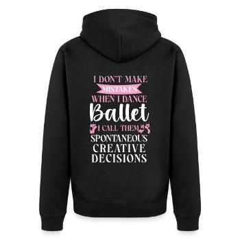 Ballet Danseuse Danse Ballerine - Veste à capuche bio Premium Unisexe - noir - Dos - Nico (187cm)