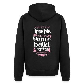 Ballet Danseuse Danse Ballerine - Veste à capuche bio Premium Unisexe - noir - Dos - Nico (187cm)