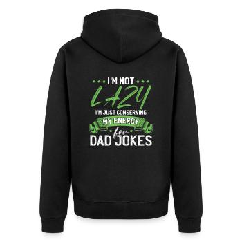 Papa Blague Drôle Papa - Veste à capuche bio Premium Unisexe - noir - Dos - Nico (187cm)