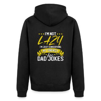 Blague de papa - Veste à capuche bio Premium Unisexe - noir - Dos - Nico (187cm)