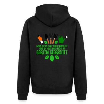 Aménagement paysager Jardiniers Aménagement paysager Jardin fermier - Veste à capuche bio Premium Unisexe - noir - Dos - Nico (187cm)