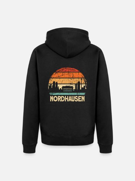 Nordhausen - Unisex Premium Bio Zip Hoodie - Schwarz