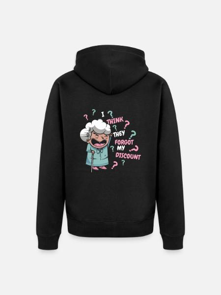 Pensioner Pension Humor - Unisex Premium Organic Zip Hoodie - black