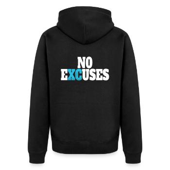 Présent de course XC pour hommes et femmes - Veste à capuche bio Premium Unisexe - noir - Dos - Nico (187cm)