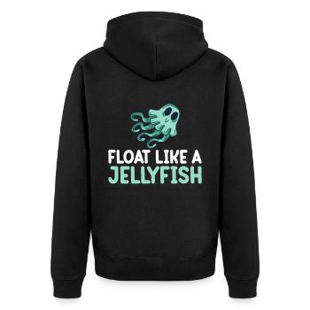 Méduses Méduses Ocean Sea Life Motif - Veste à capuche bio Premium Unisexe - noir - Dos - Nico (187cm)