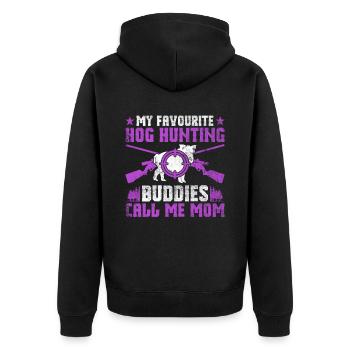 Schweinejagd-mom-design Für Schweinejagdmutter - Veste à capuche bio Premium Unisexe - noir - Dos - Nico (187cm)