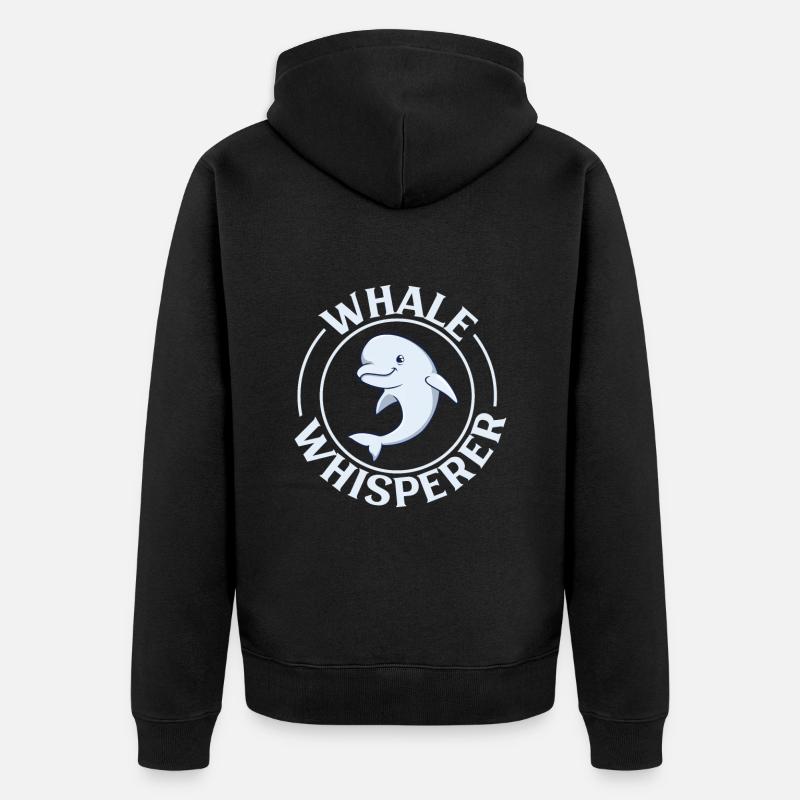 Whale Whisperer - Observation des baleines - Veste à capuche bio Premium Unisexe - noir