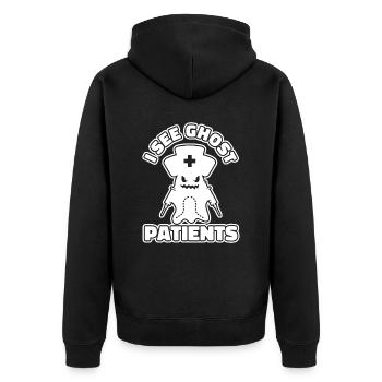 Fantôme de l’infirmière - Veste à capuche bio Premium Unisexe - noir - Dos - Nico (187cm)