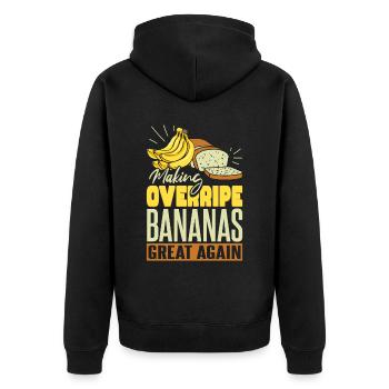 Rendre les bananes trop mûres à nouveau géniales - Veste à capuche bio Premium Unisexe - noir - Dos - Nico (187cm)