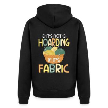 Quilten Geschenk Nähen Stricken Quilter - Unisex Premium Bio Zip Hoodie - Schwarz - Hinten - Nico (187cm)