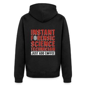 Forensic Science Instant Forensic Science Autopsy - Unisex Premium Organic Zip Hoodie - black - Back - Nico (187cm)