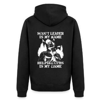 Scout leader est mon nom - Drôle de chef scout - Veste à capuche bio Premium Unisexe - noir - Dos - Nico (187cm)