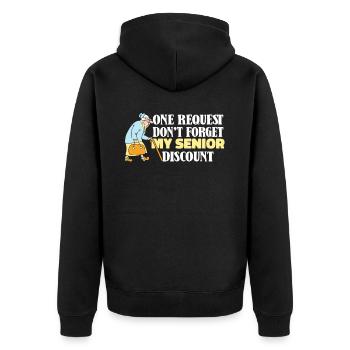 Pension de retraité drôle - Veste à capuche bio Premium Unisexe - noir - Dos - Nico (187cm)