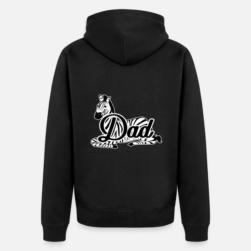 Zebra - Unisex Premium Bio Zip Hoodie - Schwarz