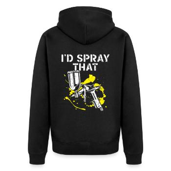 Body painter Someone has to do it - Unisex Premium Organic Zip Hoodie - black - Back - Nico (187cm)