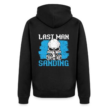 Injecting cars is my cardio training body - Unisex Premium Organic Zip Hoodie - black - Back - Nico (187cm)