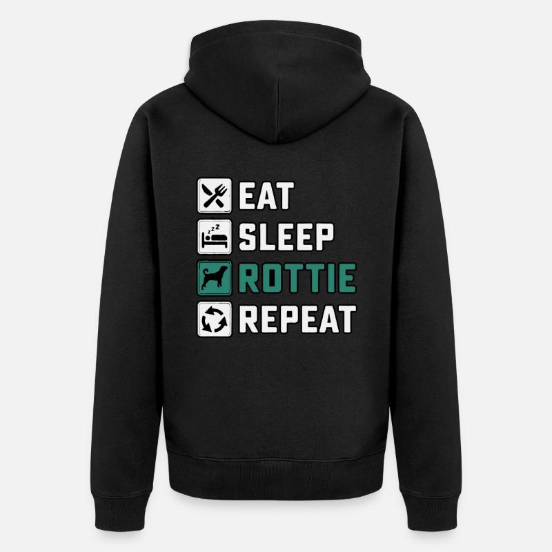 Manger dormir pourri Répéter - Veste à capuche bio Premium Unisexe - noir
