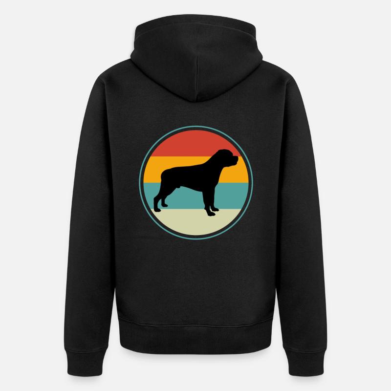 Rottweiler Rétro - Veste à capuche bio Premium Unisexe - noir