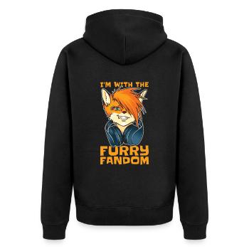 Furry Fandom Fursuits Casque - Veste à capuche bio Premium Unisexe - noir - Dos - Nico (187cm)