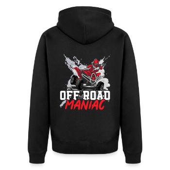 ATV Lover Quad Bike ATV Outdoor Mudding Offroading - Unisex Premium Bio Zip Hoodie - Schwarz - Hinten - Nico (187cm)
