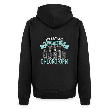 Embaumeur Mon Huile Essentielle Préférée Maison Funéraire - Veste à capuche bio Premium Unisexe - noir - Dos - Nico (187cm)