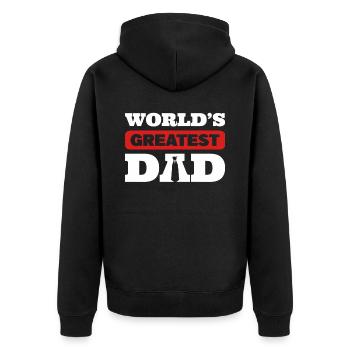 Le meilleur père de Word - Veste à capuche bio Premium Unisexe - noir - Dos - Nico (187cm)
