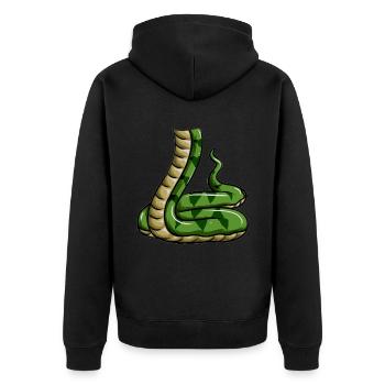 Serpent Reptilien, Pangolin, Corps de Serpent - Veste à capuche bio Premium Unisexe - noir - Dos - Nico (187cm)