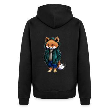 animaux de la forêt amis de la nature promenade en forêt randonnée - Veste à capuche bio Premium Unisexe - noir - Dos - Nico (187cm)
