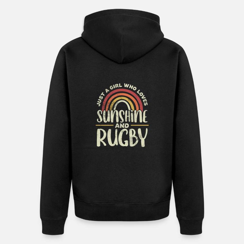 Rugby - Veste à capuche bio Premium Unisexe - noir