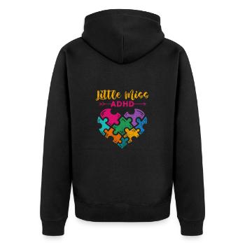 TDAH - Veste à capuche bio Premium Unisexe - noir - Dos - Nico (187cm)