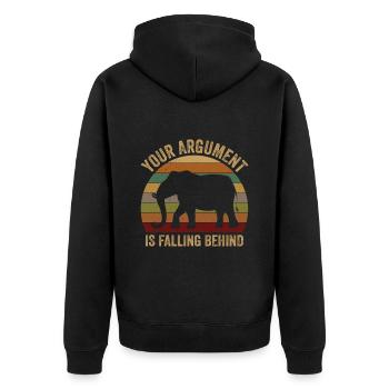 Votre argument est à la traîne d’Elefant Tarö - Veste à capuche bio Premium Unisexe - noir - Dos - Nico (187cm)