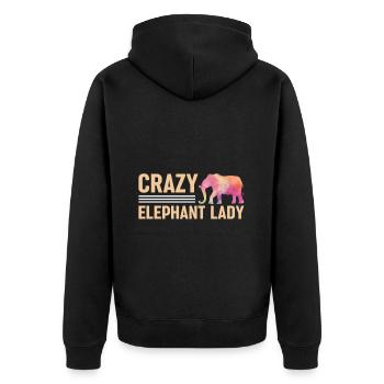 Crazy Elepahnt Lady Wild & Free Retro Taste - Veste à capuche bio Premium Unisexe - noir - Dos - Nico (187cm)