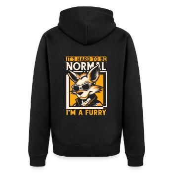 Furry Fandom Fursuits Drôle - Veste à capuche bio Premium Unisexe - noir - Dos - Nico (187cm)