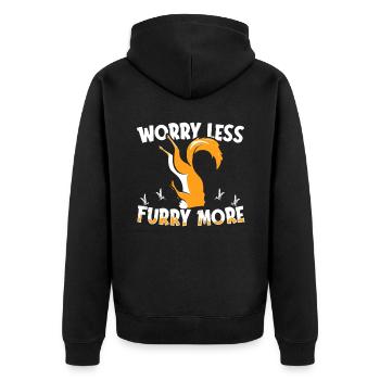 Furry Fandom Fursuits Drôle - Veste à capuche bio Premium Unisexe - noir - Dos - Nico (187cm)