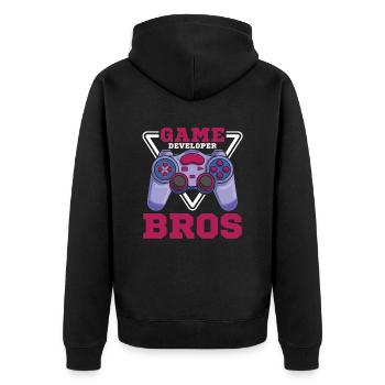 Manette de jeu Gamer - Veste à capuche bio Premium Unisexe - noir - Dos - Nico (187cm)