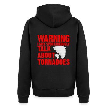 Sturm Meteorologe Tornado Twister Zitat - Unisex Premium Bio Zip Hoodie - Schwarz - Hinten - Nico (187cm)