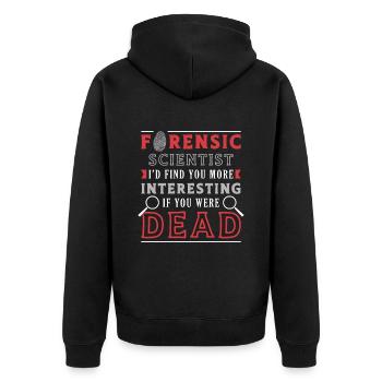 Médecin légiste Je te trouverais plus scène de crime - Veste à capuche bio Premium Unisexe - noir - Dos - Nico (187cm)