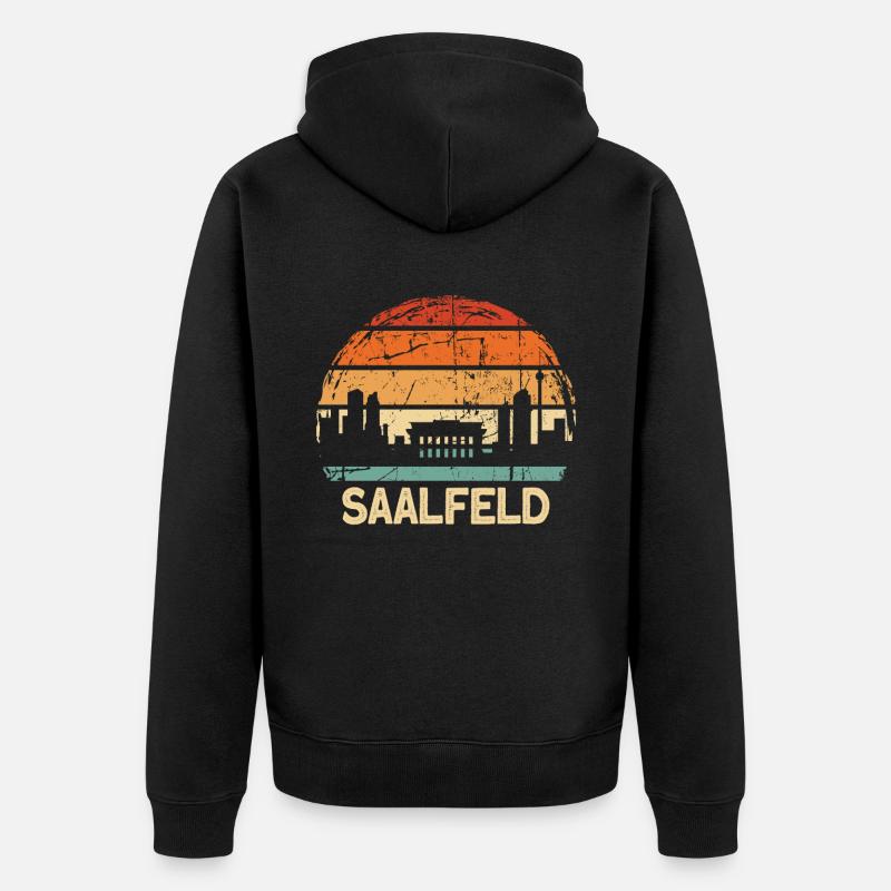 Canton de Saalfeld - Veste à capuche bio Premium Unisexe - noir