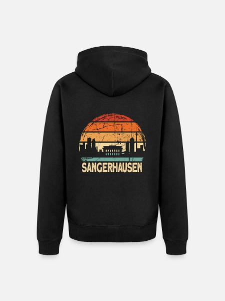 Sangerhausen - Unisex Premium Bio Zip Hoodie - Schwarz