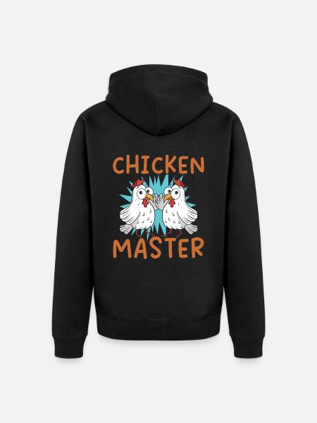 Hühnerbauer Hühnerflüsterer Bauernhoftier - Unisex Premium Bio Zip Hoodie - Schwarz