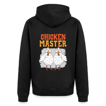 Éleveur de poulet Chuchoteur de poulet Animal de ferme - Veste à capuche bio Premium Unisexe - noir - Dos - Nico (187cm)