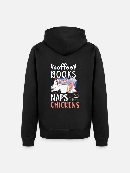 Hühnerbauer Hühnerflüsterer Bauernhoftier - Unisex Premium Bio Zip Hoodie - Schwarz