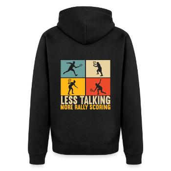 Racquetball Racquetball Player - Unisex Premium Organic Zip Hoodie - black - Back - Nico (187cm)