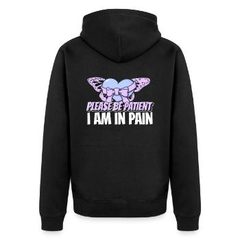 Fibromyalgie Rhumatisme mignon - Veste à capuche bio Premium Unisexe - noir - Dos - Nico (187cm)