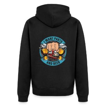 Hélicoptère Hélicoptère Bière - Veste à capuche bio Premium Unisexe - noir - Dos - Nico (187cm)