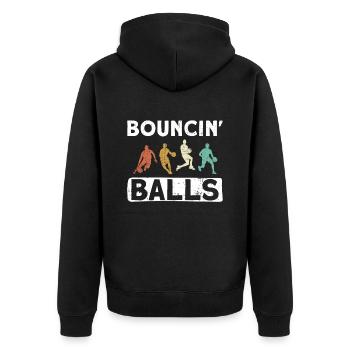 Bouncin' Balls - Basketball amusant - Veste à capuche bio Premium Unisexe - noir - Dos - Nico (187cm)