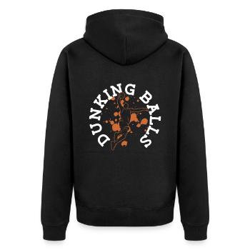 Dunking Balls - Basketball drôle - Veste à capuche bio Premium Unisexe - noir - Dos - Nico (187cm)